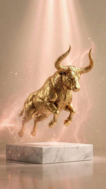 Escultura dorada de Tauro